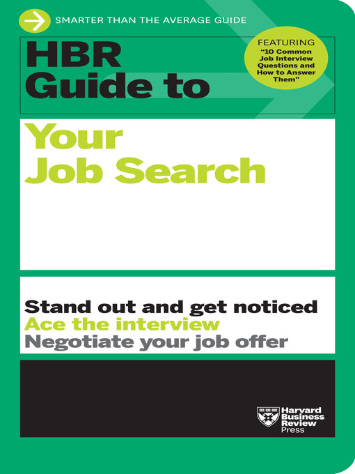 Title details for HBR Guide to Your Job Search by Harvard Business Review - Available